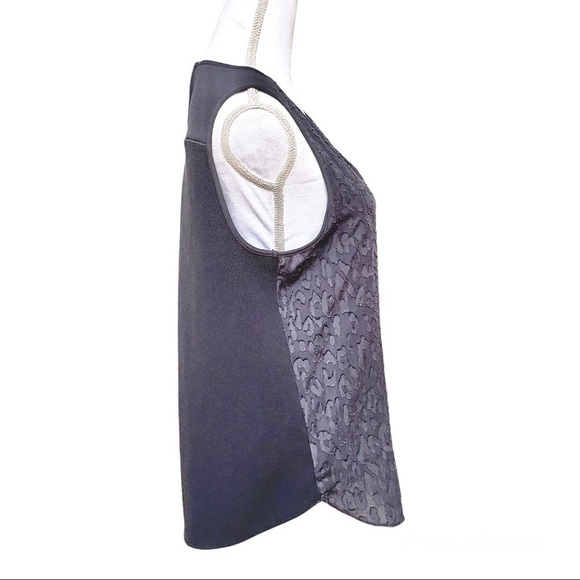 LOFT Gray Textured Leopard Print Sleeveless Top Size M - Picture 6 of 7